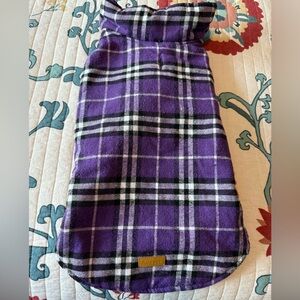 Kuoser Purple Plaid Dog Coat